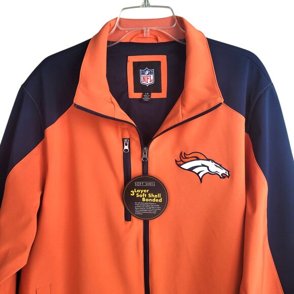 NFL Denver Broncos Jacket Coat Men's L Soft Shell Full Zip Football Sports G-lll - Picture 5 of 14